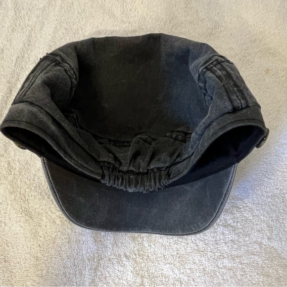 David and Young Gray Denim Cap with Black Trim - Picture 2 of 15